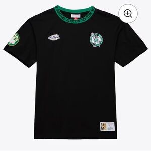ISO - Boston Celtics Mitchell & Ness Hardwood Classics Jacquard Ringer tee sz M!
